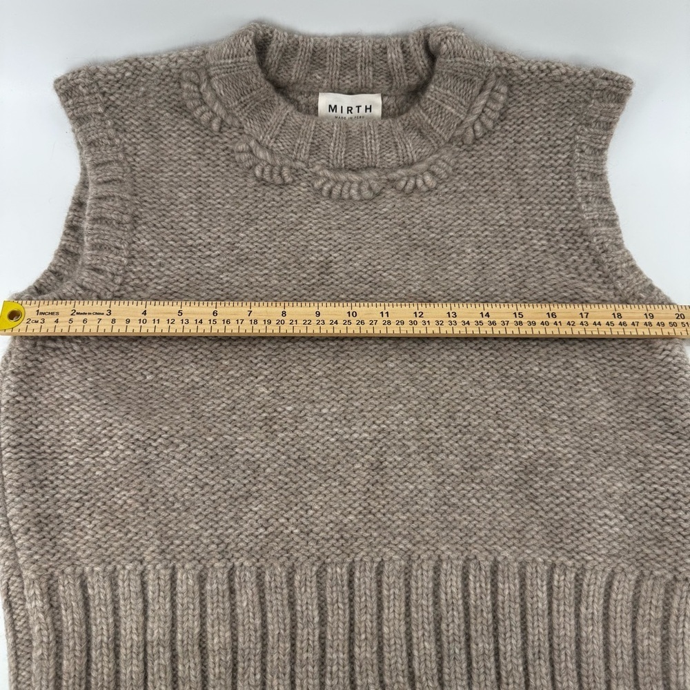 NWOT Mirth baby alpaca wool shell vest in graham cracker szL minimalist feminine - Picture 10 of 10